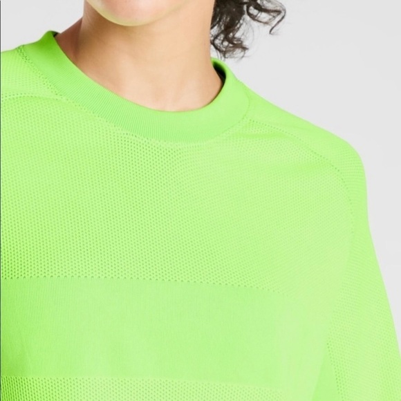 Athleta S Turbo Seamless Sweatshirt Neon 531345 - Picture 2 of 9
